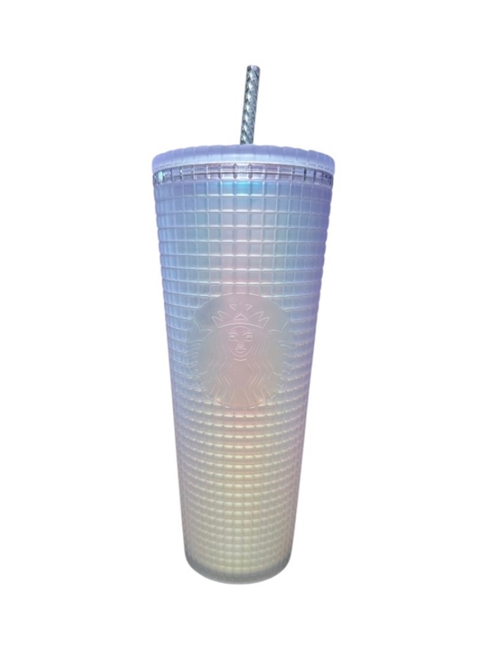 2022 spring iridecent unicorn soft touch grid 24oz tumbler